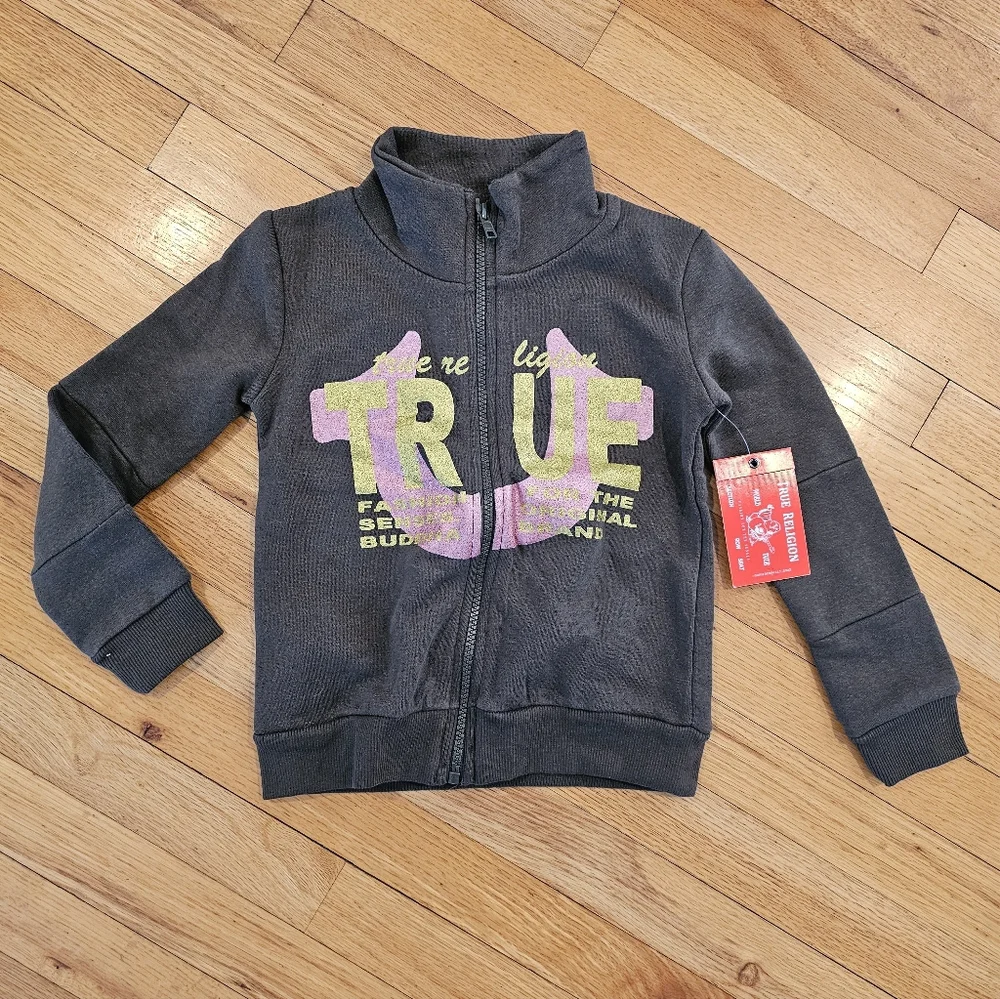 True Religion Full Zip Girls Sweatshirt